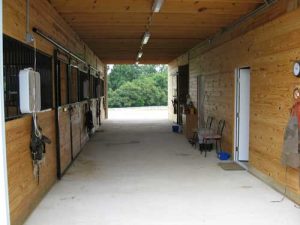 36'x48' Stall Barn interior